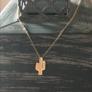 Gold Plated Cactus Necklace